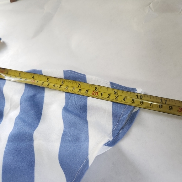 Soft Surroundings Main Sail Tunic Blue White Striped Photo Shoot Sample Petite S - Picture 14 of 16